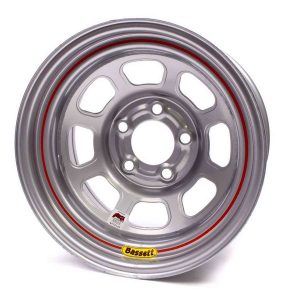 15X8 IMCA Wheel D-Hole Silver 5x5