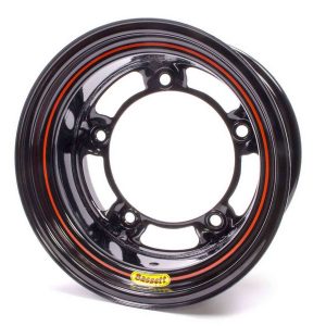 15x8 W/5 Black Spun