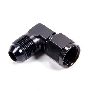 #8 Female Swivel to Male 90 Degree Fitting Black