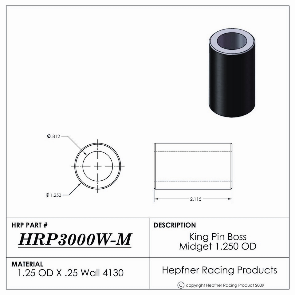 King Pin Boss Midget 1,25 OD "