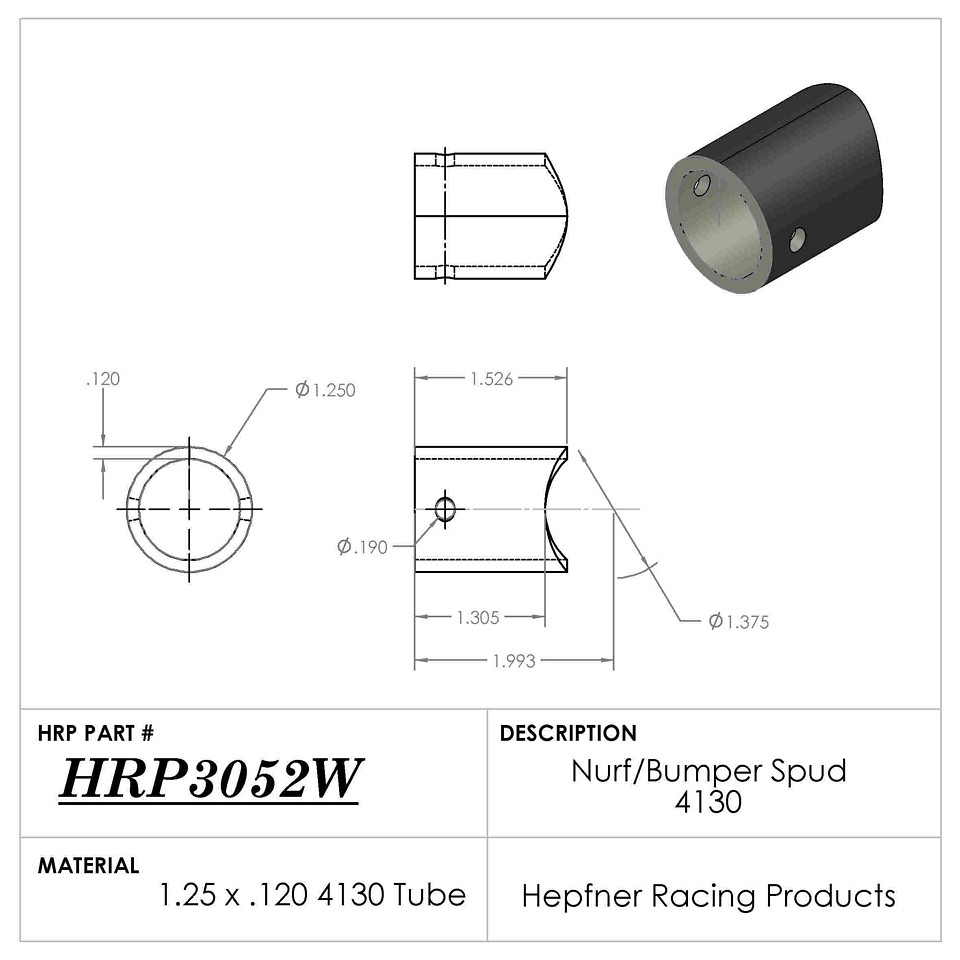 Nurf/Bumper Spud Sprint 1.25"