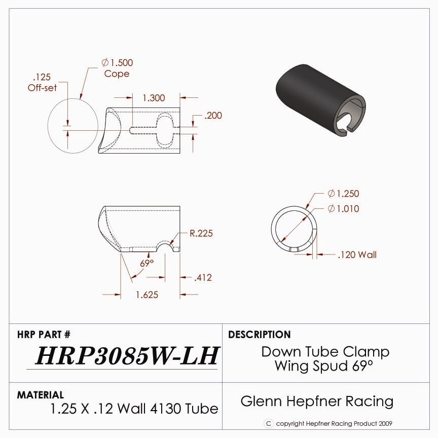 Spud Sprint Down Tube LH