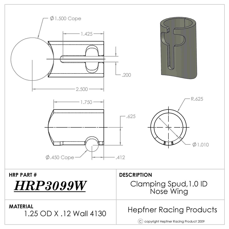 Nose Clamp Wing Spud