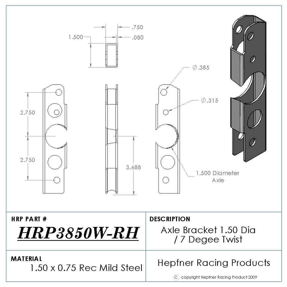 Mirco Axle Bracket RH