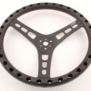 14in Dished Steering Wheel Black