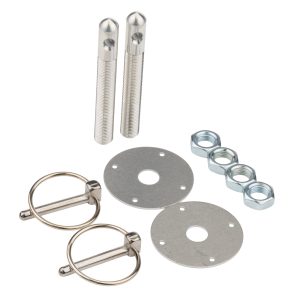 Alum Hood Pin Kit 1/2in with 1/4in Clips Silver