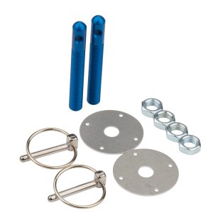 Alum Hood Pin Kit 1/2in with 1/4in Clips Blue