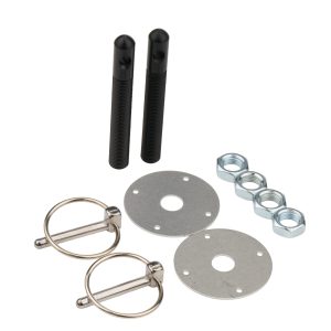 Alum Hood Pin Kit 1/2in with 1/4in Clips Black