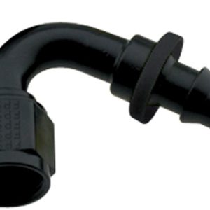Hose Fitting #6 120 Deg Push Lock Black