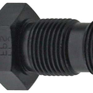 Str Bulkhead Fitting #6 Black