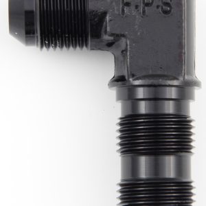 #8 x 90 Deg Bulkhead Fitting Black