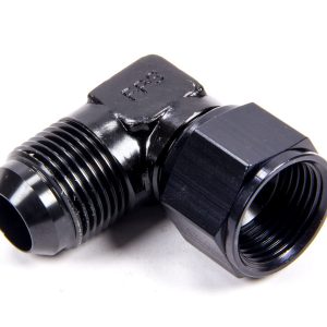 #12 Female Swivel - Male 90 Degree Fitting Black